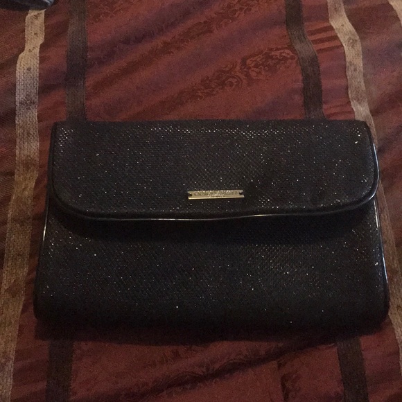 black shimmer clutch